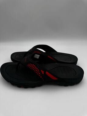 KUBUA Men’s Flip Flops Black Red Size EU 46 Comfort Sandals NWT